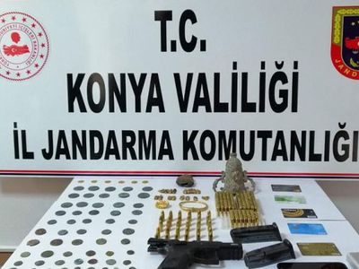Konya’da 91 Adet Tarihi Eser Yakalandı:5 Gözaltı