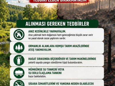 Kozan ilçe tarım müdürlüğü’nden anız uyarısı