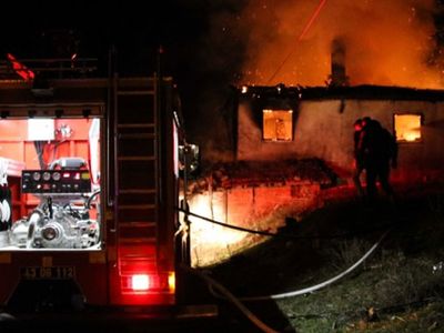 Kütahya'da İki Katlı Evde Yangın Çıktı