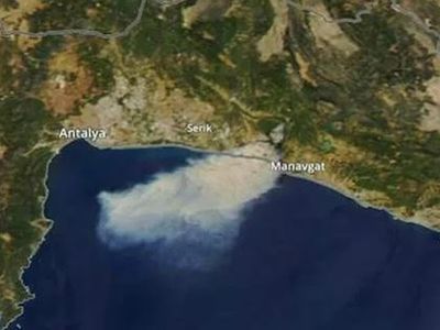 Manavgat'taki Yangın Uydudan Görüntülendi!