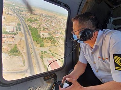 Manisa’da Helikopter Destekli Trafik Denetimi