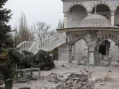 Mariupol'deki Türk camisi çatışmalar sırasında hasar gördü