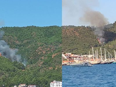 Marmaris’te orman yangını: Çok sayıda ekip müdahale ediyor