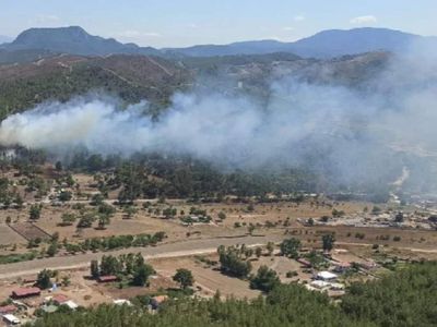 Marmaris’te orman yangını: İki ayrı noktada müdahale sürüyor