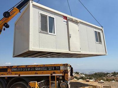 Mersin'de Orman Yangını Mağdurlarına Konteyner Desteği