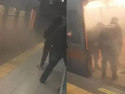 Metroda korku dolu anlar! Dumanlar yükseldi, yolcular tahliye edildi