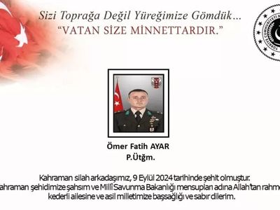 Milli Savunma Bakanlığı Acı Haberi Verdi: 1 Askerimiz Şehit Oldu