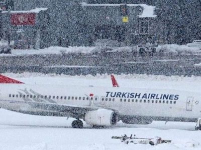 Olumsuz hava şartları nedeniyle THY 238 uçak seferini iptal etti