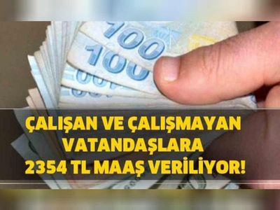 SGK’dan 18-75 yaş arası başvurana 1.084 – 1.298- 2.354 TL para yardımı!
