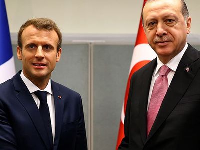 Son Dakika! Cumhurbaşkanı Erdoğan, Fransa Cumhurbaşkanı Macron Görüşüyor