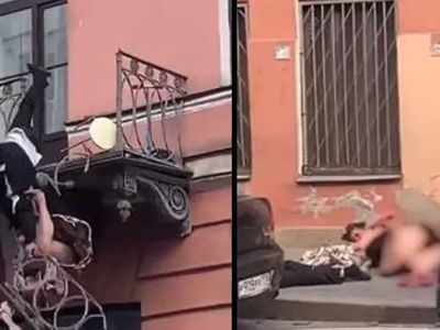 Sosyal medyada gündem oldu! Rusya'da balkonda tartışan çiftin sonu faciayla bitti: parmaklıklar kırılınca kendilerini yerde buldular