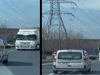 Sultangazi'de Tır Ters Yönde Gitti
