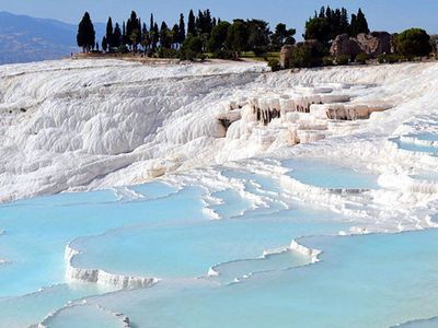 Tam Kapanma Döneminde Pamukkale'de Turist Yoğunluğu