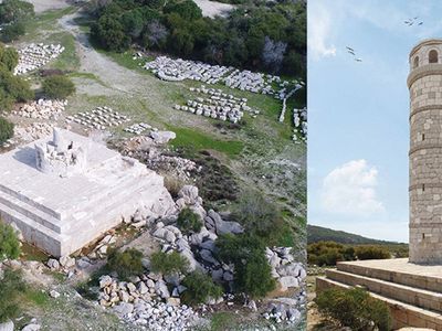 Tarihi Patara Deniz Feneri Orijinal Taşlarla Yeniden Ayağa Kaldırılıyor