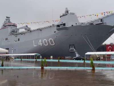 TCG Anadolu dünya basınında: Erdoğan askeri gücünü gösterdi