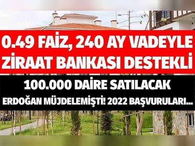 TOKİ'den 0.49 faizli 240 ay vade ile ucuza ev müjdesi ve 100 bin sosyal konut projesi detayları!
