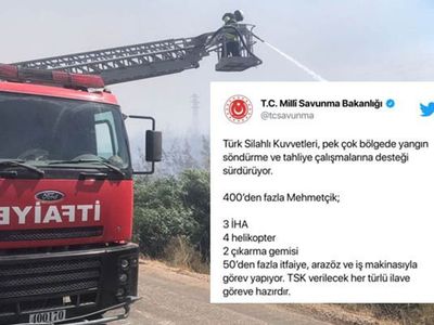 MSB Açıkladı! 'TSK, Yangın Söndürme ve Tahliye Çalışmalarına Destek Veriyor'