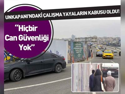 Unkapanı’ndaki tramvay alt geçit çalışması yayalar için tehlike oluşturuyor