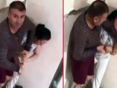 Yengesini çocuklarının gözü önünde keser sapıyla dövdü! Ne kameralara aldırış etti ne çocuklara