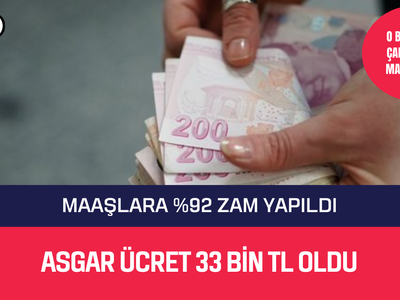 Zam beklenmedik anda geldi! %92 zamla binlerce çalışana ASGARİ ÜCRET 33 Bin TL oldu