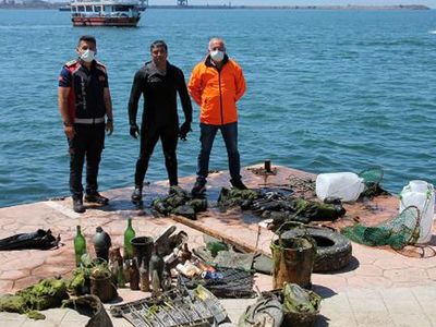 Zonguldak'ta Denizden Neler Çıktı Neler! Demlik, Lavabo, Tekerlek