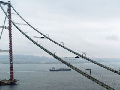 1915 Çanakkale Köprüsü'nde Çalışmalar Devam Ediyor