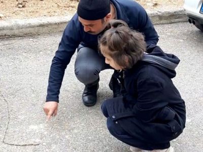 Adıyaman'da Tırtıl Sürüsünün Yolculuğu Dikkat Çekti