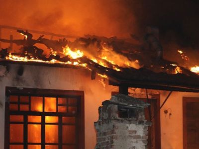 Amasya'da Tarihi Konak'ta Yangın Meydana Geldi