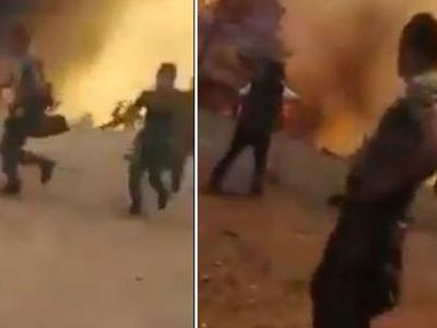 Azerbaycan'dan Gelen İtfaiyeciler Alevlerin İçinde Kaldı