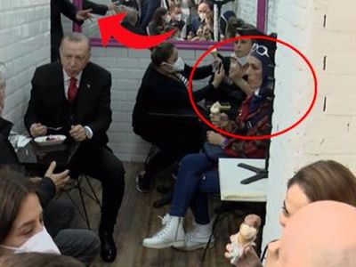 Dondurmacıda İlginç Anlar! Cumhurbaşkanı Erdoğan'ın Korumaları Bakın Ne Yaptı