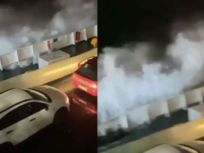 Fırtına Marmara Denizi’nde korku dolu anlara yaşattı: O anlar güvenlik kamerasına yansıdı