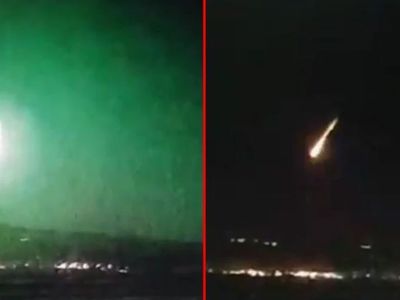 Gökyüzünde hareketli dakikalar: Dev meteorun düşüş anı kameralara yansıdı