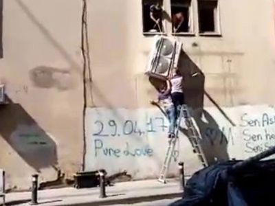 İstanbul Bayrampaşa'da Bir İş Yerin Klimasını Söken 5 Kişiyi Gören Vatandaşlar Pes Yahu Dedi