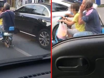 İstanbul'da Çocuğa Motosiklet Kullandırıp Arkada Telefonla Konuştu