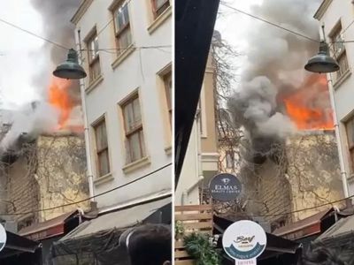 Ortaköy’de panik: Restoranda yangın çıktı, tüm bina hasar aldı! O anlar kameraya yansıdı
