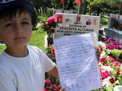Şehit Oğlundan Babasına Yürekleri Yakan Mektup: Allah'ım Babama Kavuşmak İstiyorum!