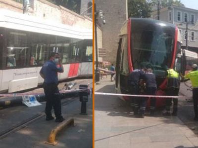 Son Dakika: İstanbul'da Tramvay Raydan Çıkınca Vatandaşlar Korku Dolu Anlar Yaşadı