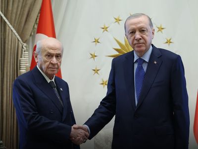 Cumhurbaşkanı Erdoğan ile MHP Lideri Bahçeli Beştepe'de bir araya geldi