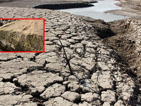 Bütün dünyayı korkutan uyarı! Sular çekilince 600 yıllık yazı ortaya çıktı: ‘Beni görürsen ağla’