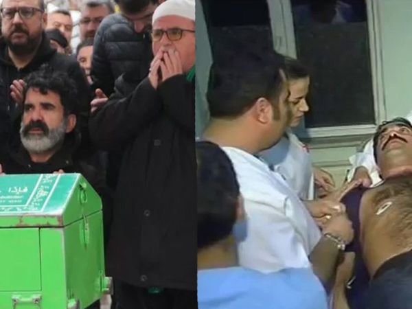 Çaycı Hüseyin'in zor anları! Annesini kaybeden Alpaslan Özmol cenazede fenalaştı