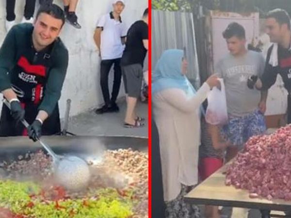 CZN Burak Sokak Ortasında Kavurma Yapıp İnsanlara Dağıttı