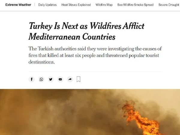 Dünya Basınının Gündeminde Türkiye Yangınları Var!