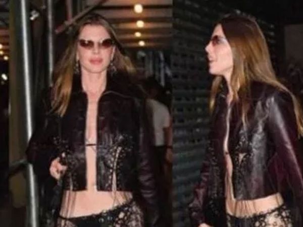 Gören bir daha bakıyor: Ünlü modelin iç çamaşırlı sokak tarzı herkesi hayrete düşürdü