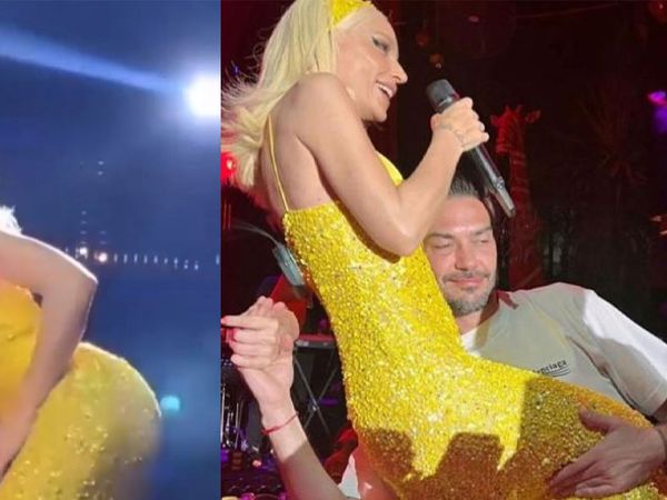 Gülşen sahnede yine yaptı yapacağı! Ama bu sefer abarttı kocasının gözü önünde önce erkek arkadaşının kucağına oturdu sonra da Edis'le kalça dansı yaptılar
