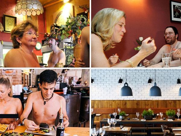 Paris'teki bu restorana kıyafetle girmek yasak! Bütün müşterilerin çırılçıplak yemek yemesi büyük ilgi gördü