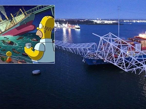 Simpsonlar'ın bir kehaneti daha gerçek oldu! Çizgi dizi bu sefer de Baltimore'daki köprü kazasını mı bildi?