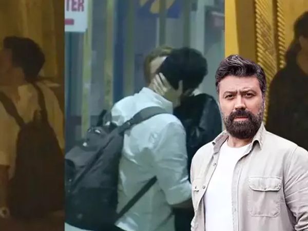 Taksim’in ortasında dudak dudağa yakalandılar! Bülent Emrah Parlak ve gizemli esmerin aşk gecesi: Meğer evli bir oyuncuymuş!