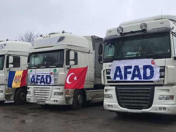 AFAD'ın insani yardım tırları Ukrayna ve Moldova'ya ulaştı!