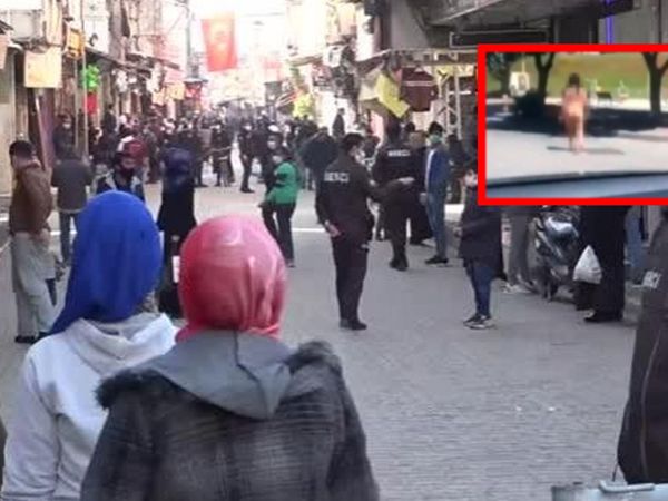Antalya'da skandal olay, genç kadın çırılçıplak gezdi