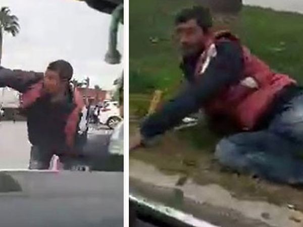 Araba Camı Silmek Uğruna Birbirine Girdiler